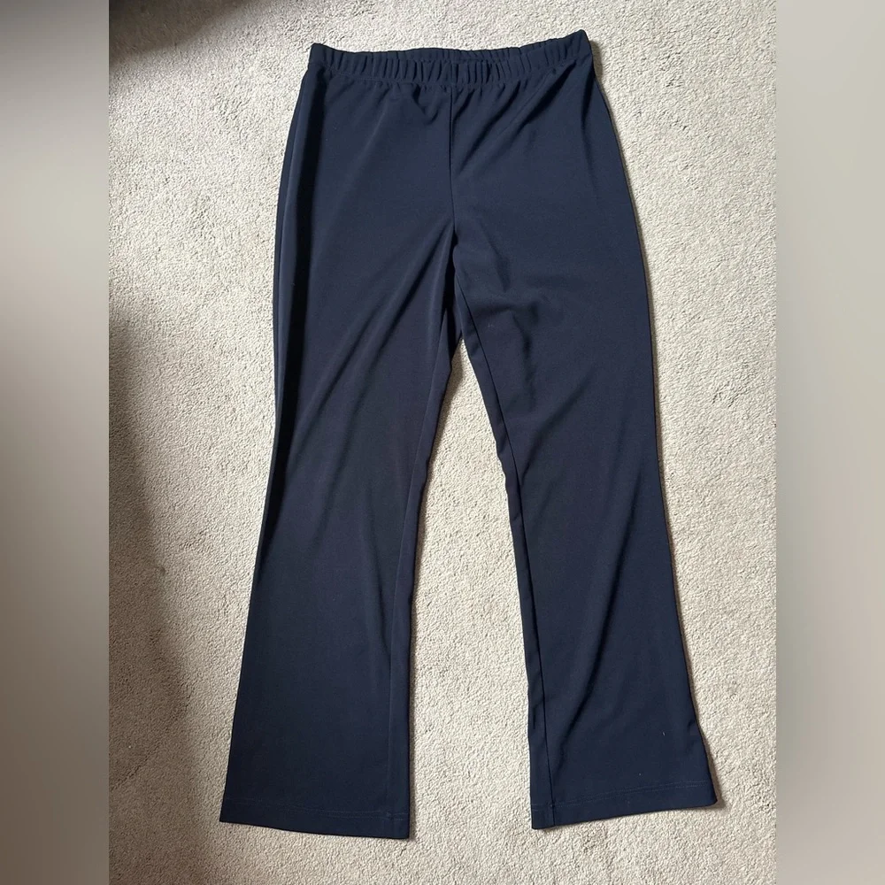 Susan Graver Navy Pull On Pants - Picture 2 of 6